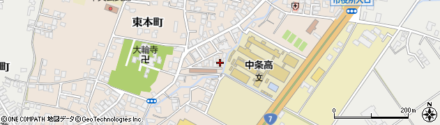 新潟県立中条高等学校　就職指導室周辺の地図