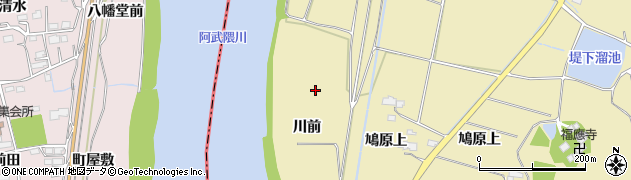 宮城県角田市鳩原川前周辺の地図