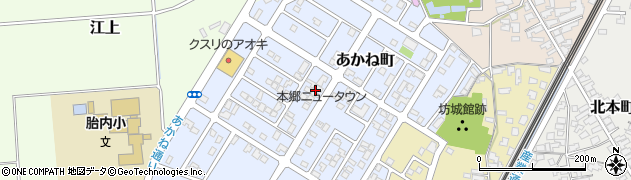 新潟県胎内市あかね町周辺の地図