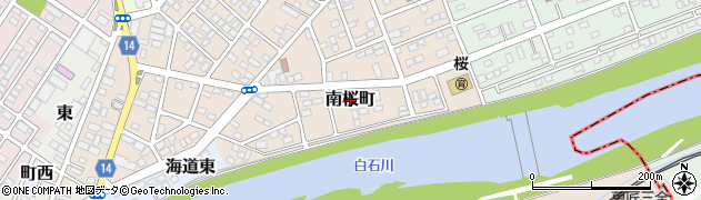 宮城県大河原町（柴田郡）南桜町周辺の地図