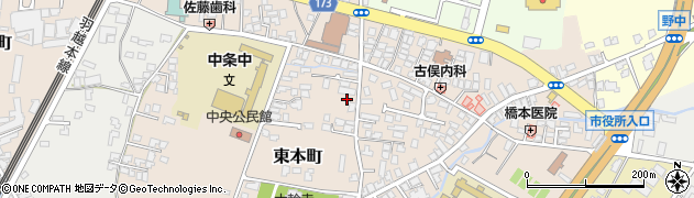 新潟県胎内市東本町周辺の地図