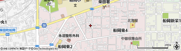 宮城県柴田町（柴田郡）船岡東周辺の地図