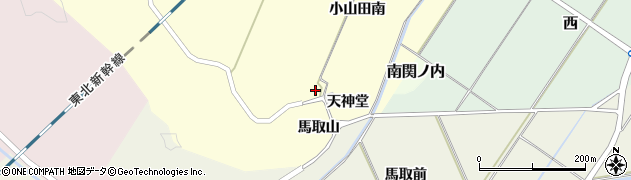 宮城県柴田郡大河原町小山田馬取周辺の地図