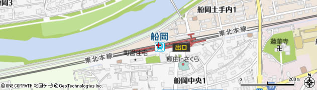 船岡駅周辺の地図