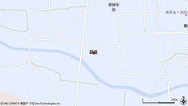 〒999-0602 山形県西置賜郡飯豊町萩生の地図