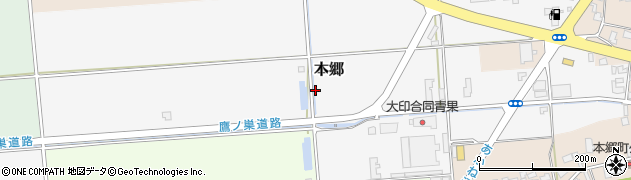 新潟県胎内市本郷周辺の地図