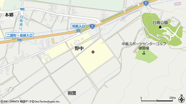 〒959-2627 新潟県胎内市野中の地図
