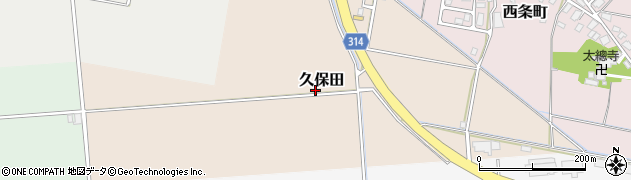 新潟県胎内市久保田周辺の地図