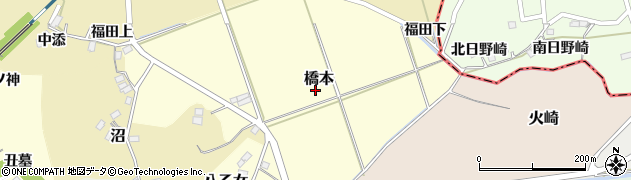 宮城県大河原町（柴田郡）橋本周辺の地図