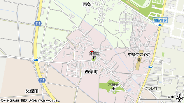 〒959-2651 新潟県胎内市西条町の地図