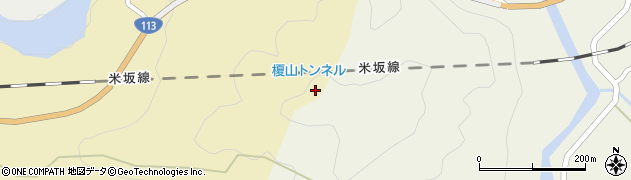 榎山トンネル周辺の地図
