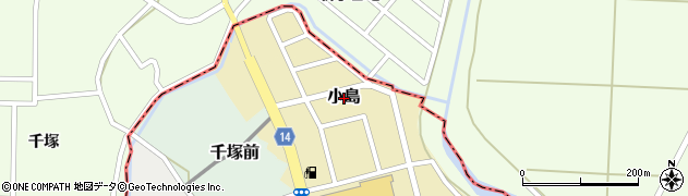 宮城県大河原町（柴田郡）小島周辺の地図