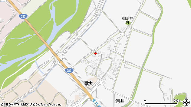 〒993-0032 山形県長井市河井の地図
