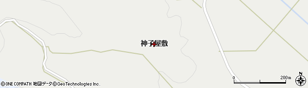 宮城県蔵王町（刈田郡）曲竹（神子屋敷）周辺の地図