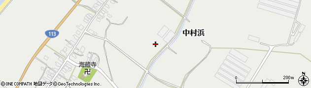 新潟県胎内市中村浜周辺の地図