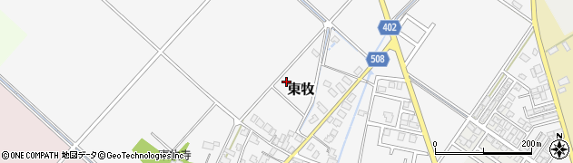 新潟県胎内市東牧周辺の地図