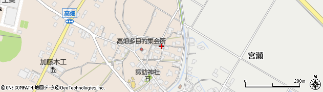 新潟県胎内市高畑周辺の地図
