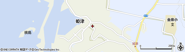 新潟県佐渡市姫津周辺の地図