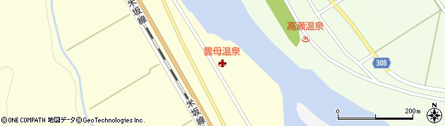雲母温泉（えちごせきかわ温泉郷）周辺の地図