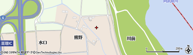 宮城県亘理町（亘理郡）逢隈牛袋（熊野）周辺の地図