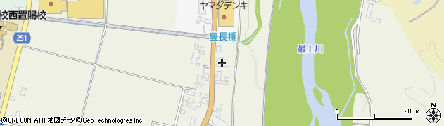 ダイソー山形長井店周辺の地図
