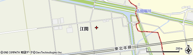 宮城県柴田郡柴田町四日市場江関周辺の地図