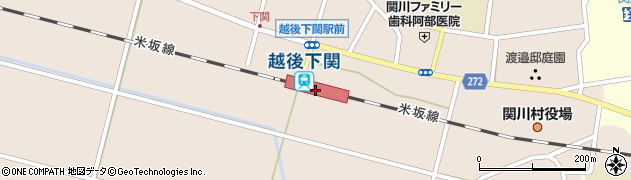 越後下関駅周辺の地図