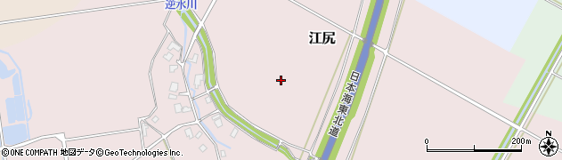 新潟県胎内市江尻周辺の地図