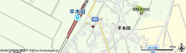 新潟県胎内市平木田駅前周辺の地図