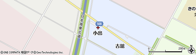 新潟県胎内市小出周辺の地図
