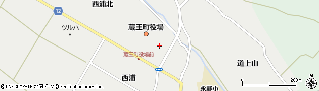 蔵王町役場　子育て支援課周辺の地図