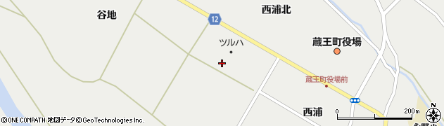 宮城県蔵王町（刈田郡）円田（西浦上）周辺の地図