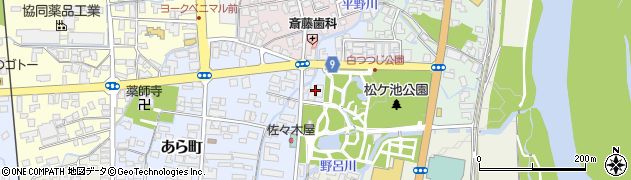 山形県長井市神明町周辺の地図