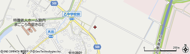 新潟県胎内市大出周辺の地図