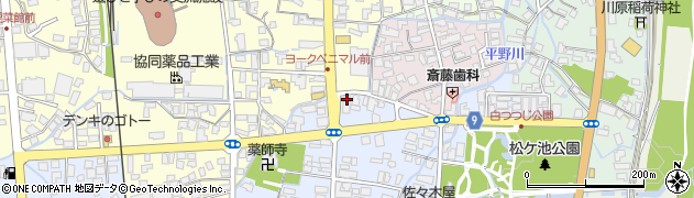 山形県長井市あら町4-1周辺の地図