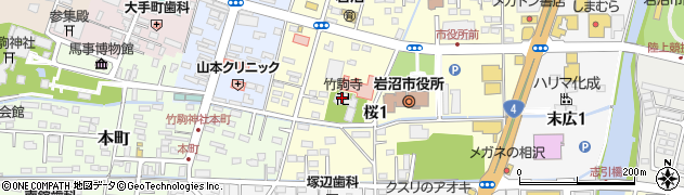 竹駒寺周辺の地図
