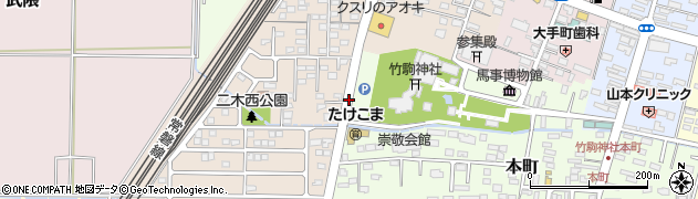 竹駒神社西周辺の地図