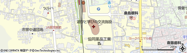 長井市役所　長井市遊びと学びの交流施設くるんと長井市立図書館周辺の地図