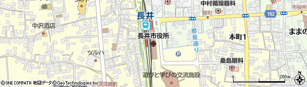 長井市職員労組周辺の地図