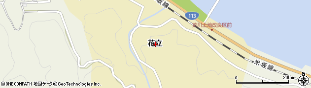 新潟県村上市花立周辺の地図