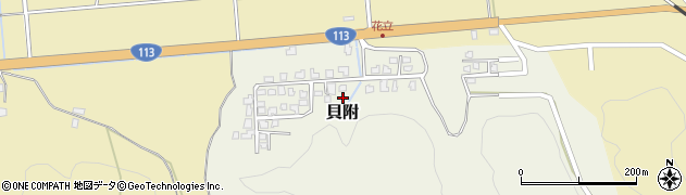 新潟県村上市貝附周辺の地図