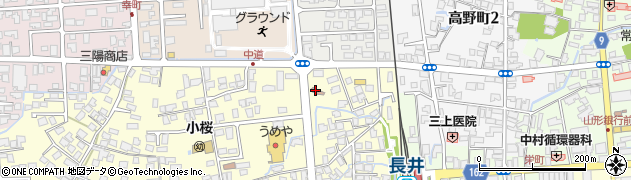 長井中道郵便局周辺の地図