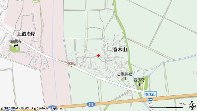 〒959-3104 新潟県村上市春木山の地図