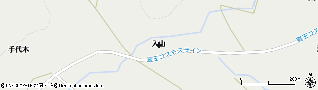 宮城県刈田郡蔵王町円田入山周辺の地図