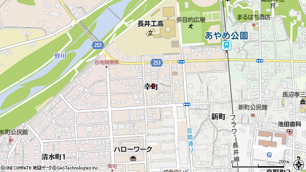 〒993-0051 山形県長井市幸町の地図