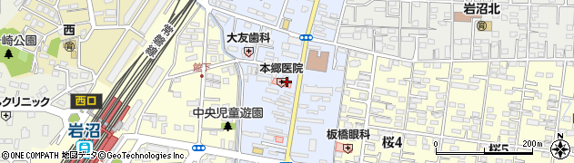 宮城県岩沼市中央周辺の地図