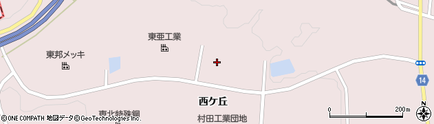 宮城県柴田郡村田町村田西ケ丘周辺の地図
