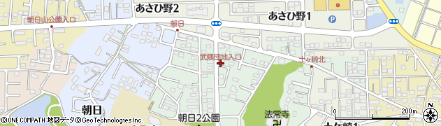武隈団地入口周辺の地図