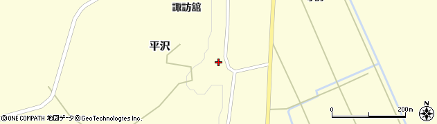 宮城県刈田郡蔵王町平沢諏訪舘23周辺の地図