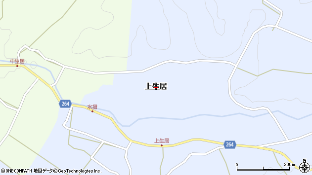 〒999-3204 山形県上山市上生居の地図